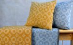 Handwoven 'Classic Squares' lambswool throws and cushions