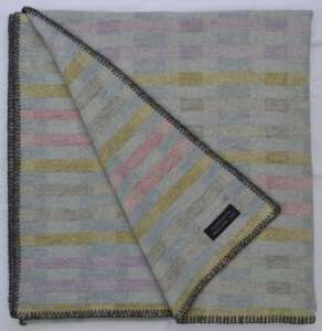 Handwoven 'Lineal' throw in mauve, pink, blue, green and grey (4)