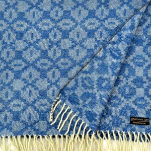 Moroccan Tiles throw - Sapphire blue - Image 3
