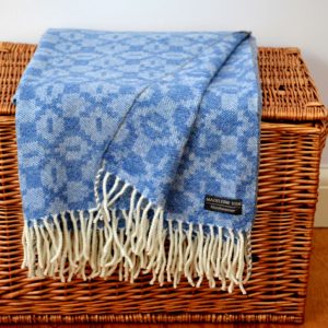 Moroccan Tiles throw - Sapphire blue - Image 2