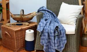 Indigo Blue - 'Ikat' design