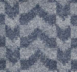 Closeup of 'Ikat' throw in soft indigo