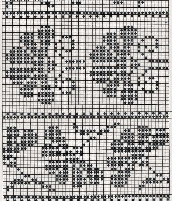 Old floral knitting motif found on a Russian knitting