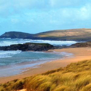 Constantine Bay, Constantine Island and Trevose Head (c) Madeleine Jude Ltd 2017