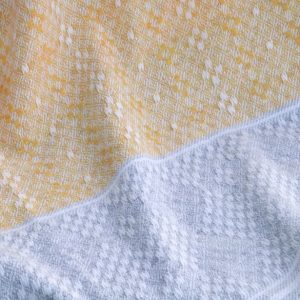 Hardanger Crosses - comforter - saffron and grey - Image 2