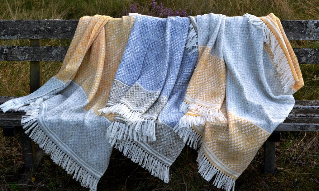 Handwoven blanket shawls Madeleine Jude