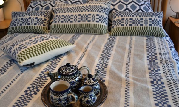 Handwoven monksbelt throw and cushions