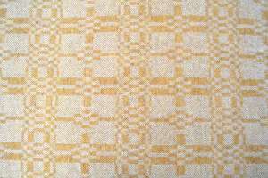 Coverlet throw in yellow ochre - side 2