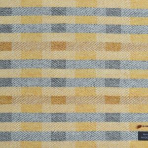 Lineal throw in saffron, ochre and grey - reverse