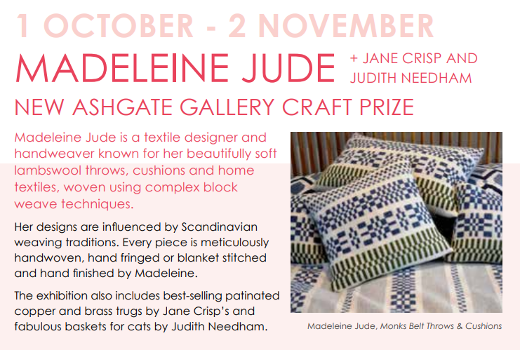 New Ashgate Gallery Craft Prize Exhibition – 1 October to 2 November 2019